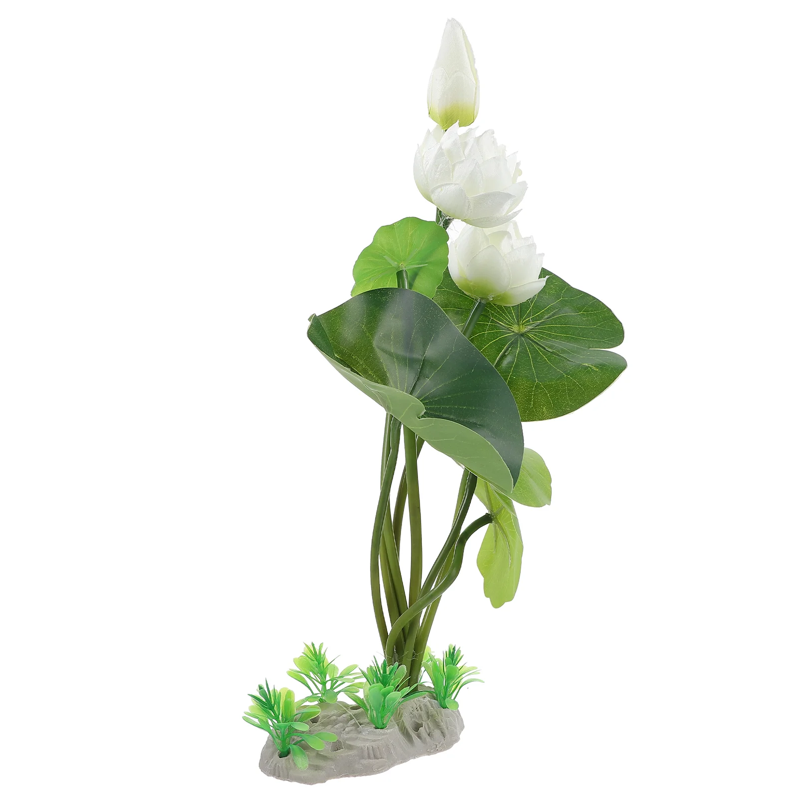 

Artificial Lotus Flowers Fish Tank Water Lily Aquarium Landscape Lotus Simulated Lotus Ornament Plastic Aquatic Plants Aquarium