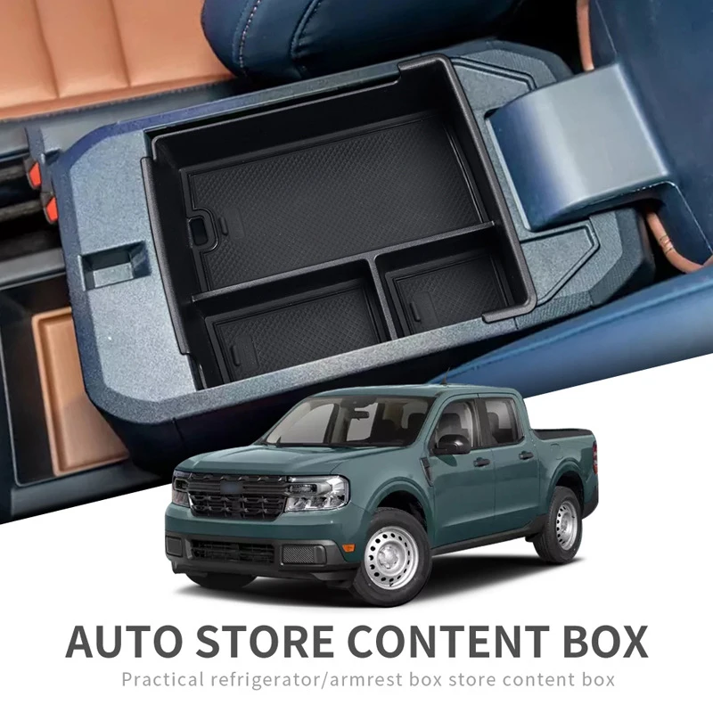 

Central Armrest Storage Box For Ford Maverick Center Console Storage Organizer Container Tray Car Interior Accessories