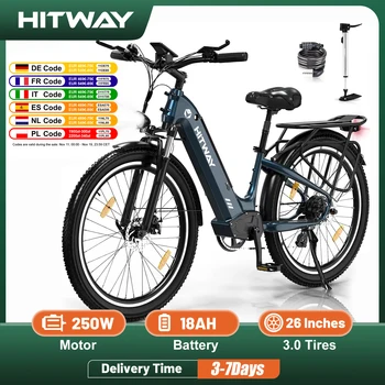 Hitway 26x3,0 stadt elektrisches fahrrad penelec w city cruister e boot 48v 18ah austauschbare batterie 55-80km 7 geschwindigkeit schalter e ke 1
