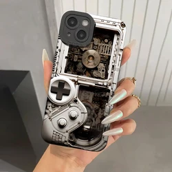 Sleek BlackGame Console Design Shockproof Phone Case for Xiaomi 14 (2)