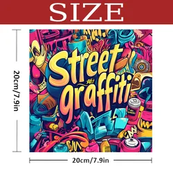 Vibrant Graffiti Art Coloring Book (MULTI)