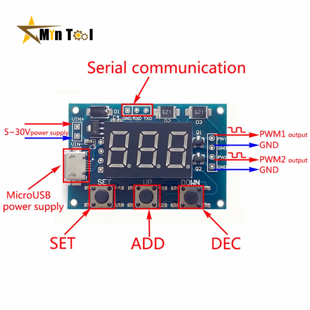 Signal Generator Signal Generator Kit 5V DC 12V 24V1Hz-150Khz Adjustable PWM Pulse Frequency Generator Duty Cycle TTL LCD For Electrical Tool