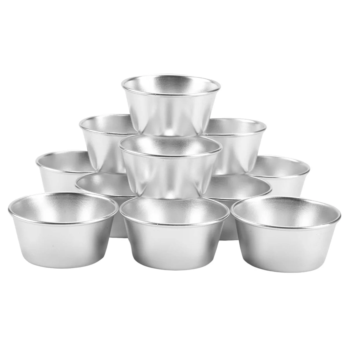 12 Pieces Individual Molds Pudding Molds Cups Mini Chocolate Molten Pans Non-Stick Cupcake Cake Cookie Pudding Mold