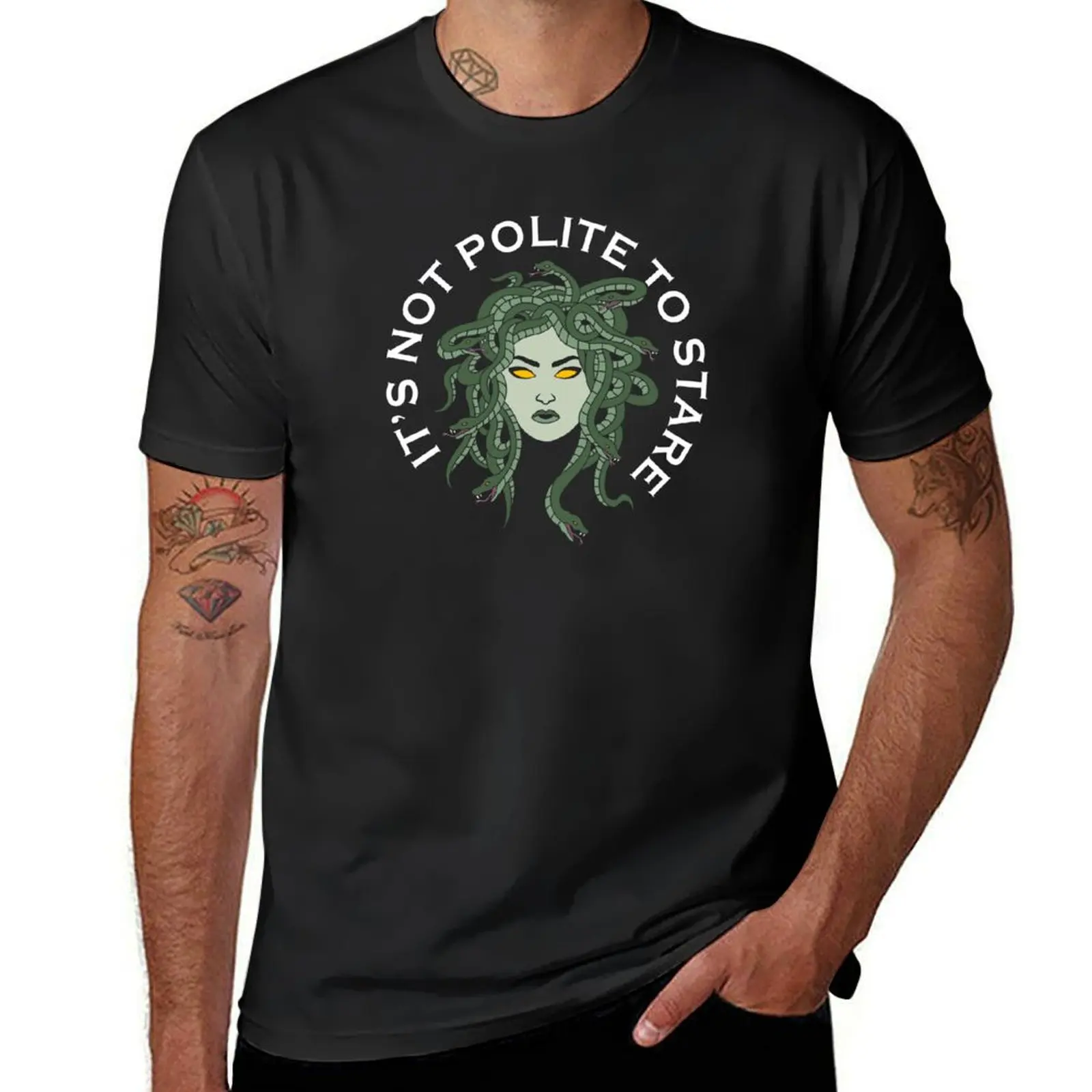 

It's not polite to stare T-Shirt blacks oversizeds men clothes