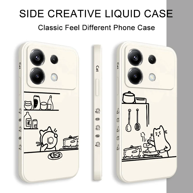 Cooking Cat Themed Silicone Phone Case - Charming & Durable Cover