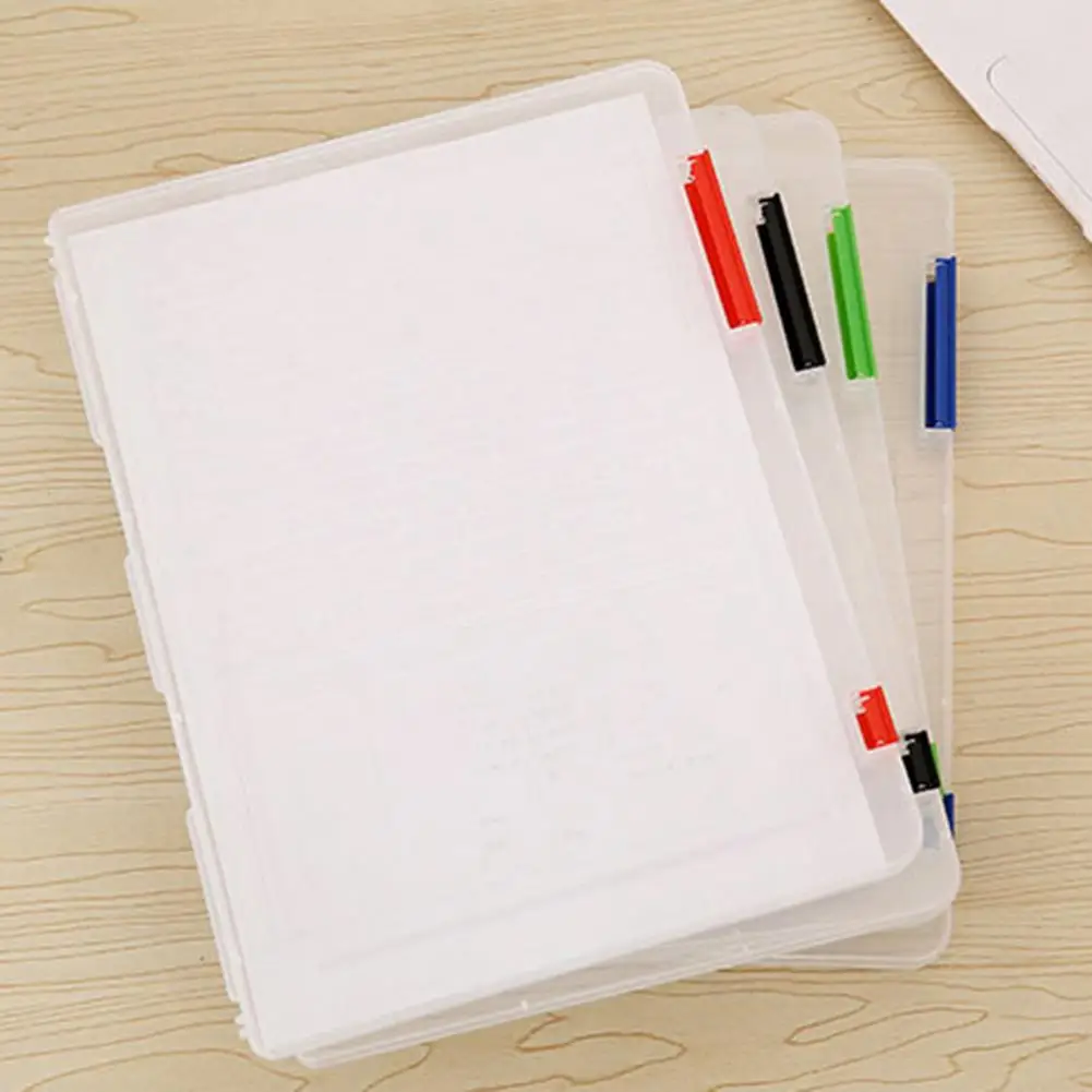 

Portable File Box Good Sealing Paper Storage Box Waterproof Transparent Document Box Moisture-proof