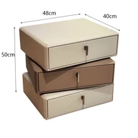 Tables de chevet de luxe tables de chevet de chambre modernes armoire de rangement en bois tables de lit d'appoint meubles minimalistes tables de lit d'appoint noir 6