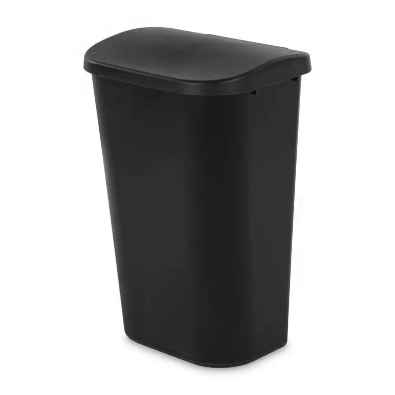 

Gal. Lift Top Wastebasket Plastic, Black