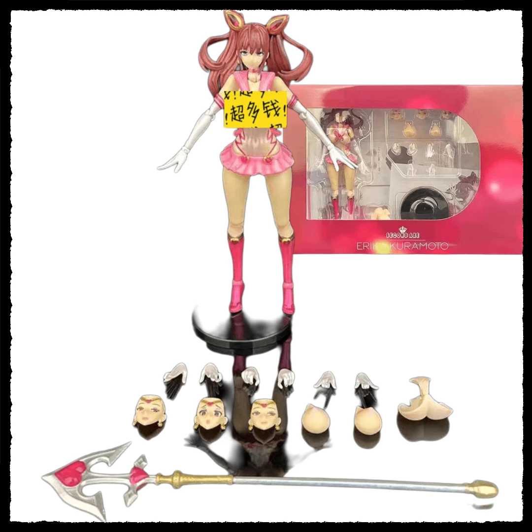 

In Stock 18CM Pure White Magical Girl Erica Kuramoto Movable Joints Figure Model Ornaments Action Figures Toys Collection Gifts