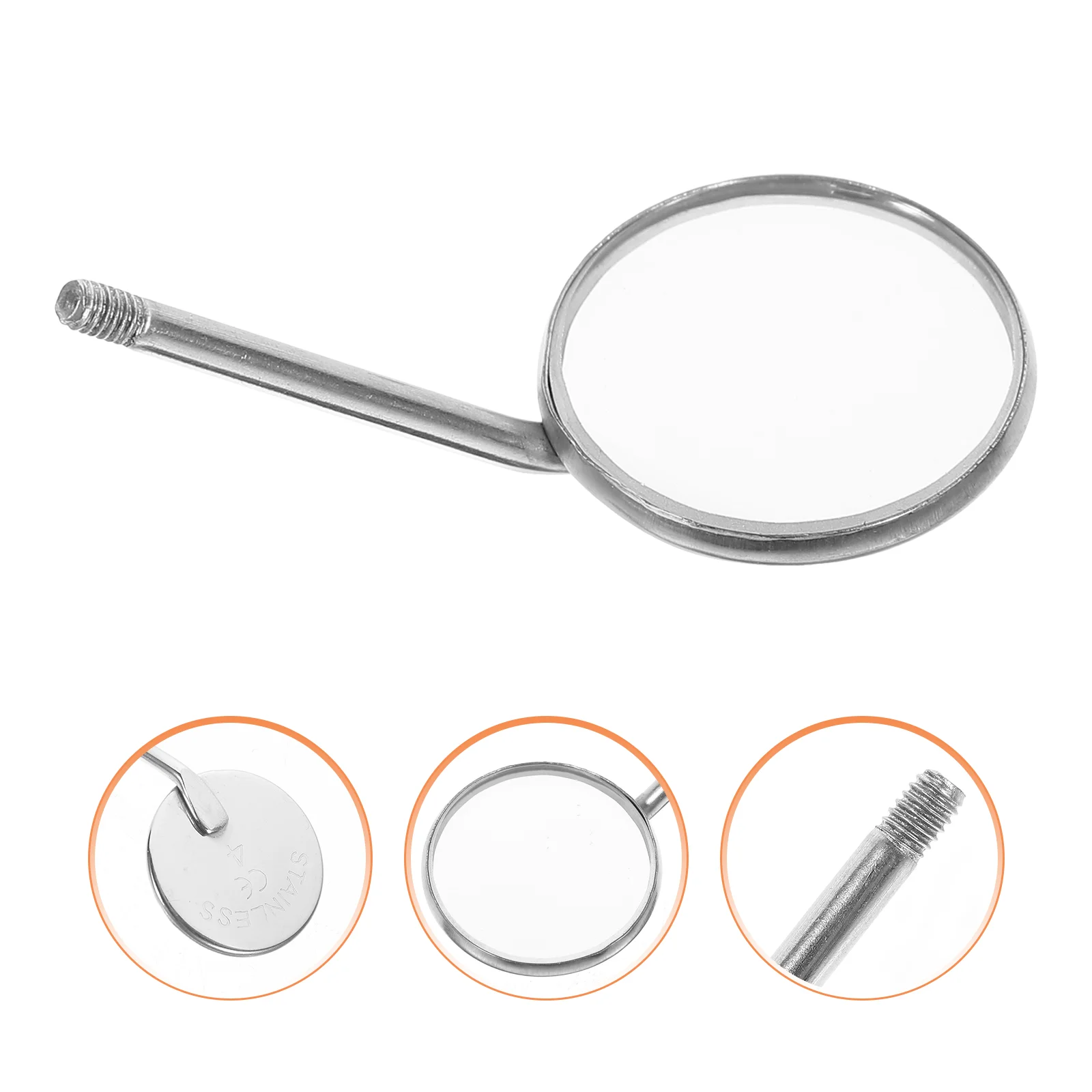 

Dental Mirrors Oral Check Mirrors Stainless Steel Dental Round Mirror Dental Inspection Mirror Dental Mouth Mirror Care
