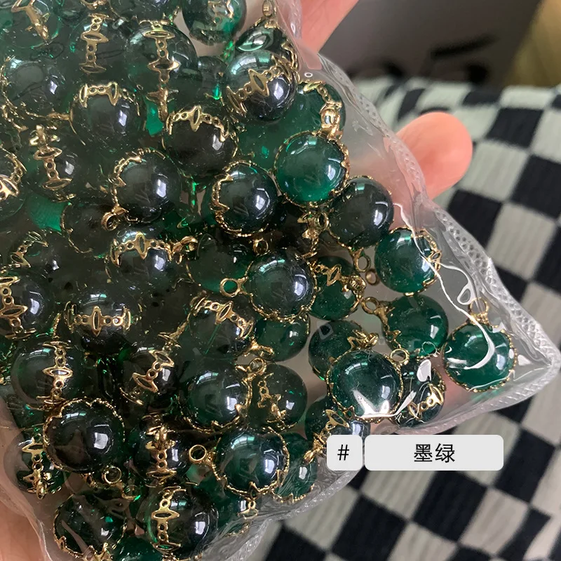 스웨터 가디건 치파오 재봉 액세서리용 금속 바닥 크리스탈 유리 단추, 스크랩북 DIY 장식, 10mm, 12mm