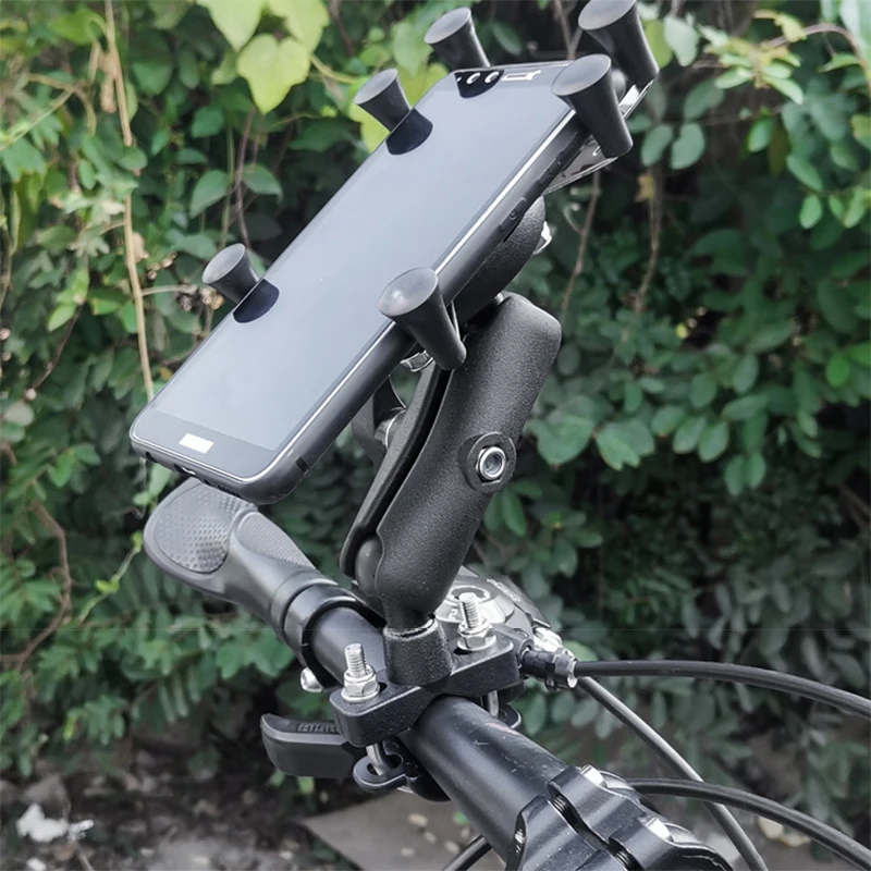 Support Vélo Support Guidon Vélo Carbone - 4 Bases Compatibles - Pour Ordinateur, Lampe, Caméra Support Ordinateur Vélo Universel