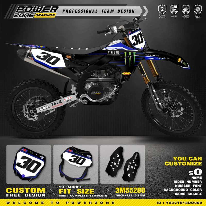 PowerZone Ŀ  ׷  Į ƼĿ, ߸ ŰƮ 2019-2023 YZ250F WR250F 2018-2022 YZ450F WR450F 16