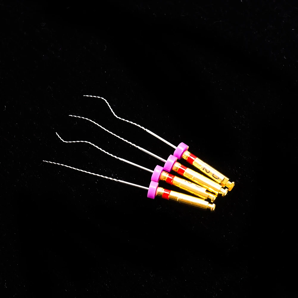 EASYINSMILE 4Pcs Dental Endodontic X3-MAX NITI Endo Files Root Canal Cleaning Rotary Finisher Files Instrument 25mm