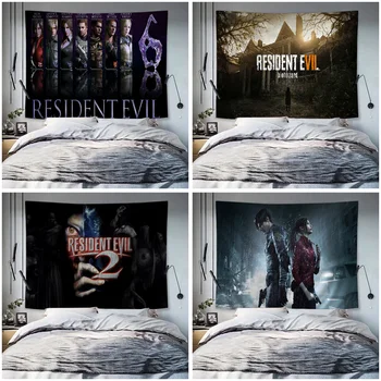 Resident Evil bricolage tapisserie murale suspendue Tarot Hippie tapis muraux dortoir décor à la maison 1