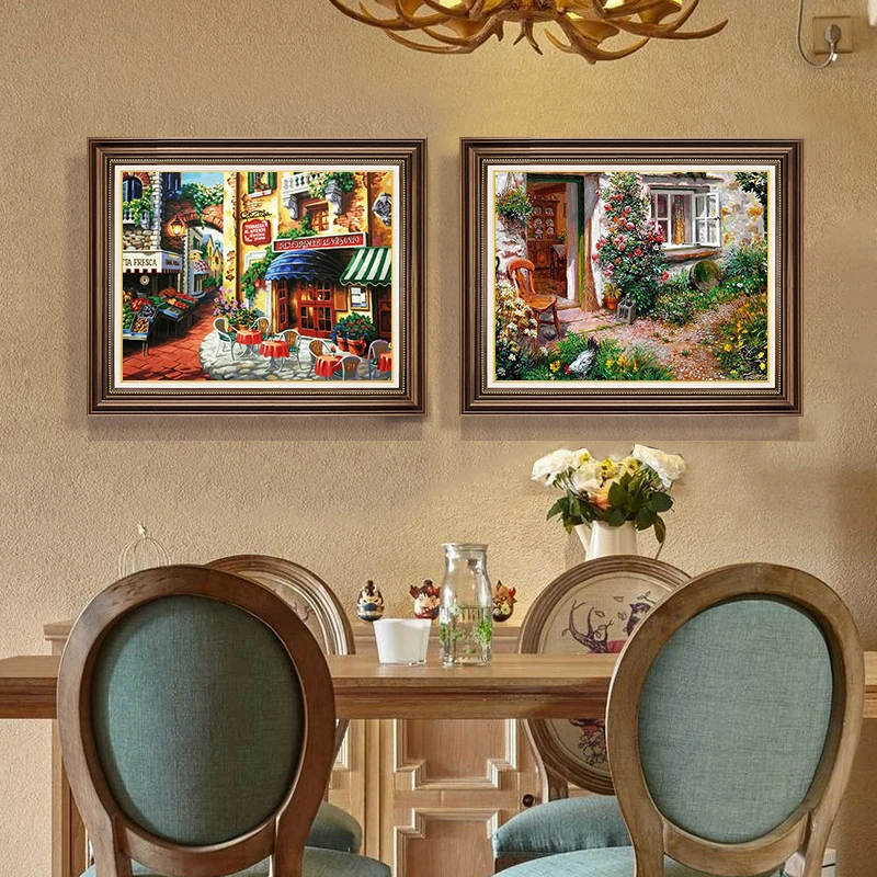 5D diamond painting city street house picture of rhinestones embroidery garden needlework art DIY city mosaic handmade hobby diamond painting diamond art painting kit diamond painting set