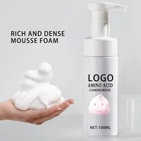 Custom Logo Camellia Cleansing Mousse Private Label 100ml Moisturizer Powerful Makeup Remover Foaming Amino Acid Unisex Cleanser 1