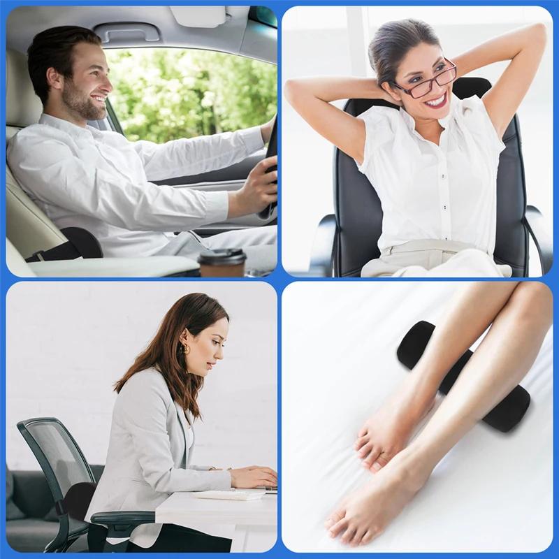 Breathable Memory Foam Lumbar Support Cushion Car Seat Waist Pillow Back Cushion Ergonomic Relieve Fatigue For Car Home Office
