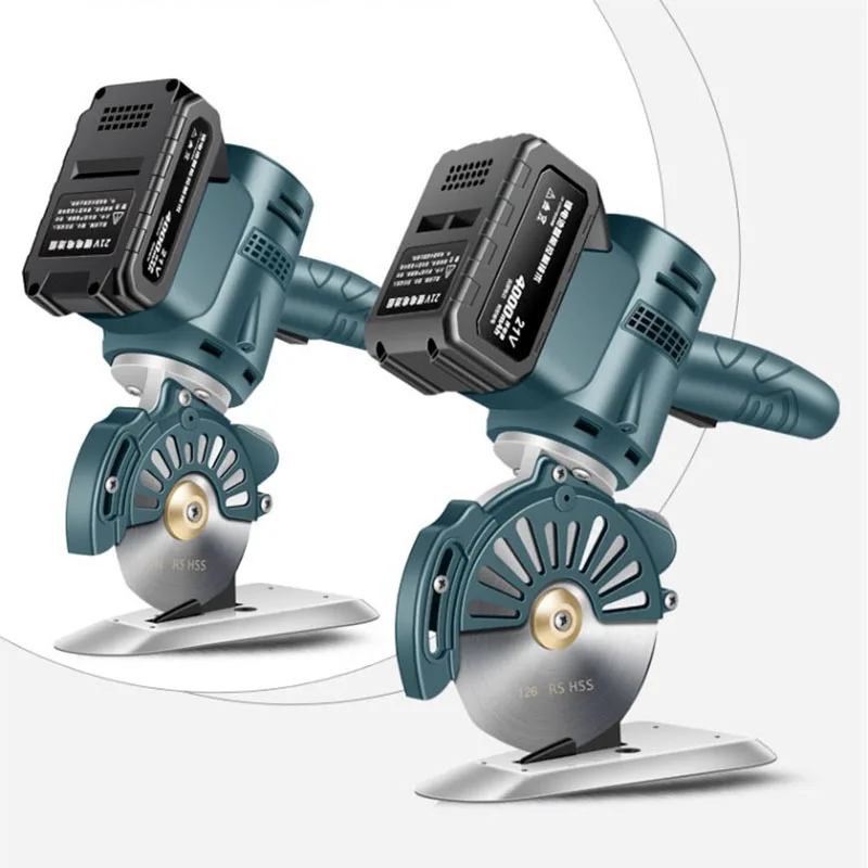 Forbici Elettriche Senza Fili Della Batteria Al Litio Tagliatrice Elettrica Del Panno Abbigliamento Tessuto Tappeto Pelle Ricarica Coltello Circolare