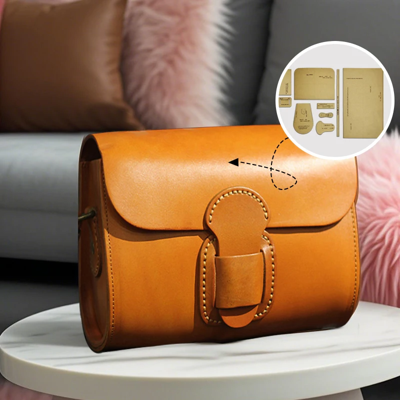 Leather Shoulder Bag Template Set 4
