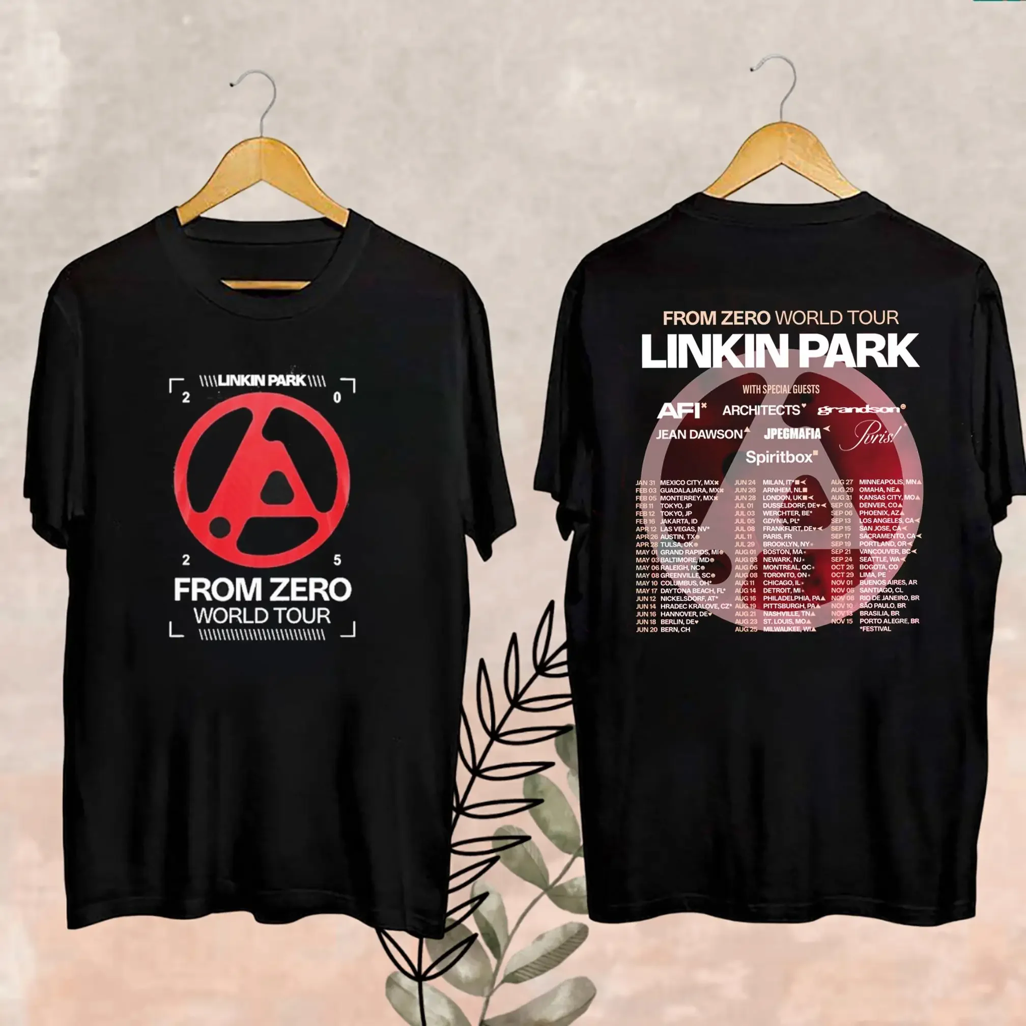 Fashion Official Men's Linkin-Park From Zero World Tour T-Shirt Unisex Harajuku O-Neck Short Sleeve Pop Music Shirt Fan Gift 4