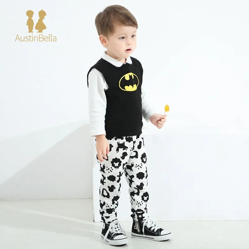 Austin & Bella 바지, 부드러운 코튼 바지, 남아 여아 PP 바지, 용수철 가을 하렘 바지, 소녀 의류, 0-7Y