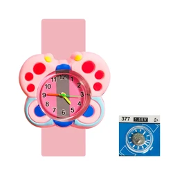 Colorful Cartoon Animal Slap Bracelet Watch for Kids - Perfect Birthday Gift (Butterfly - 02)