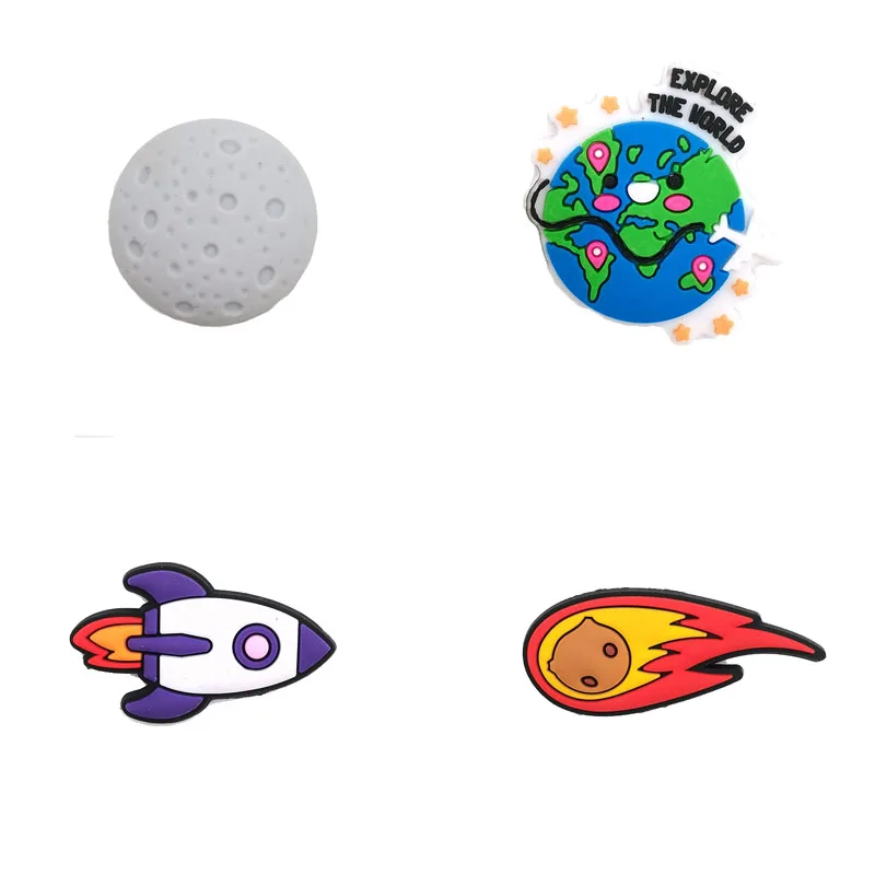 Space-Themed Shoe Charms for Crocs and Accessories