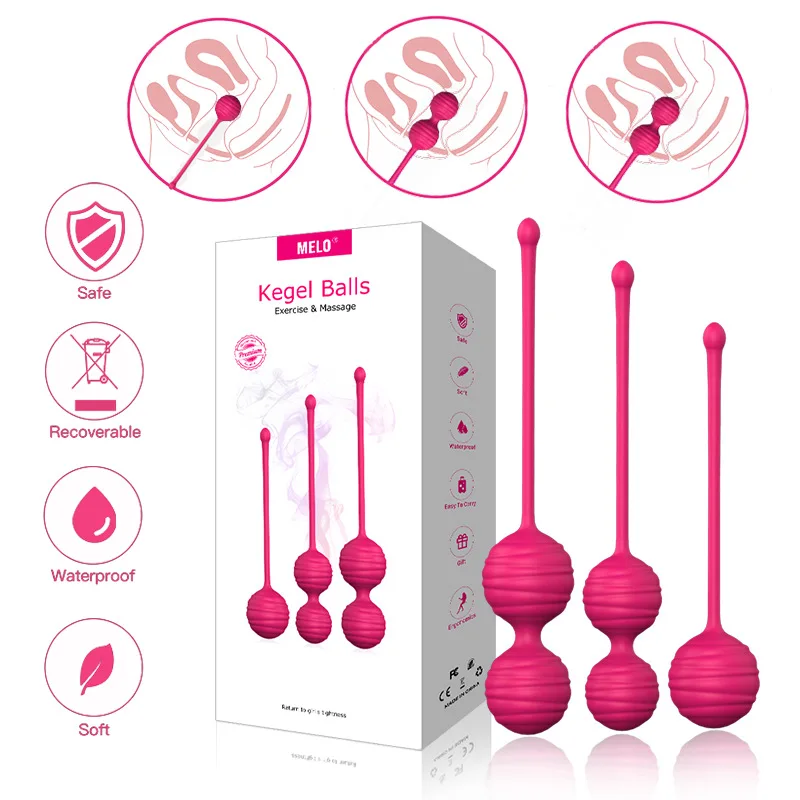 3PCS Chinese Geisha Balls Postpartum Vaginal Tighten Kegel Balls Pelvic Floor Muscle Exercise Dumbbell Sex Toys for Women