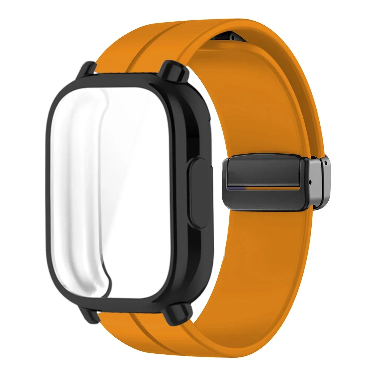 Enhanced TPU Case with Silicone Strap for Smartwatch Protection and Style