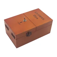 A Useless Box with Surprises Wooden Useless Box Fully Assembled Toy for Adults and Children Dark Wood Color 1