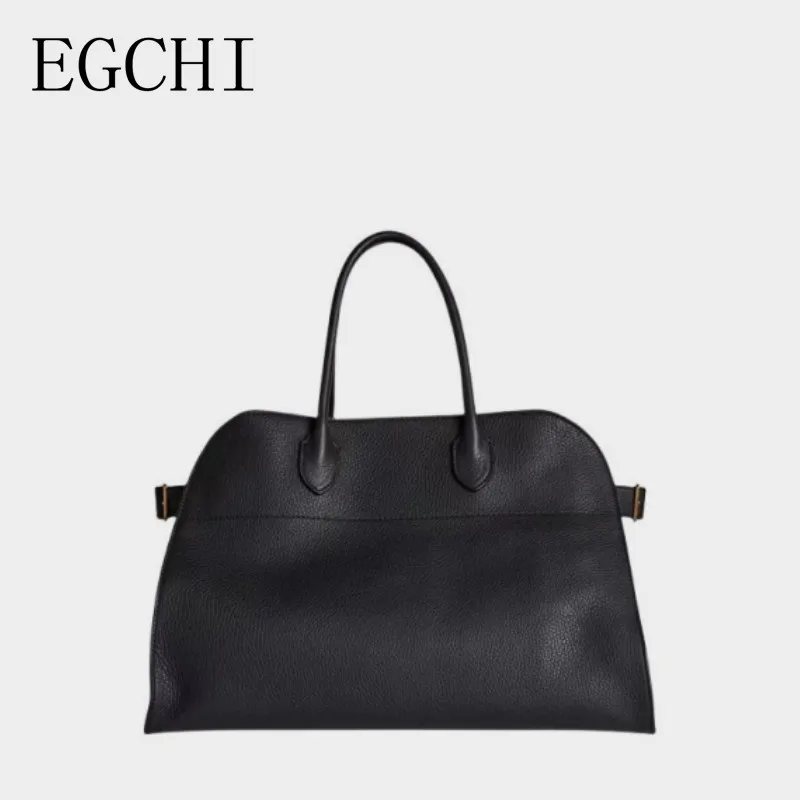 

EGCHI Casual Leather The Tote Bag for Women 2023 New Luxury Designer Summer Beach Handbag Large Casual Satchel Shopper Purse
