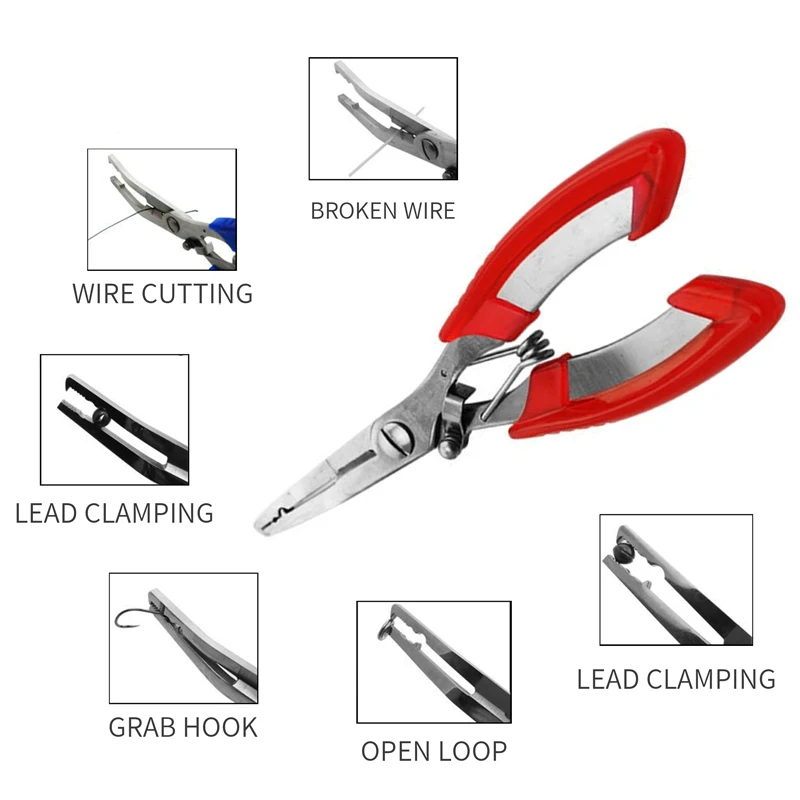 ZYZ Lure Fishing Plier Multi-functional Decoupling Device Cut Line Scissor  Fish Control Stainless Steel Fishing Accessories Tool