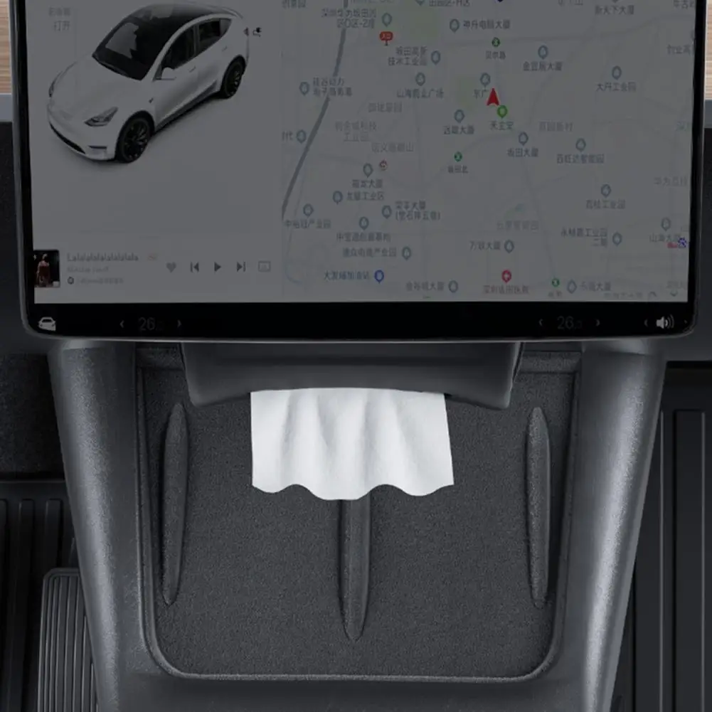 

Space-saving Car Tissue Container Car Hidden Tissue Box Versatile Silicone Car Tissue Box Concealed Lightweight Holder for Tesla