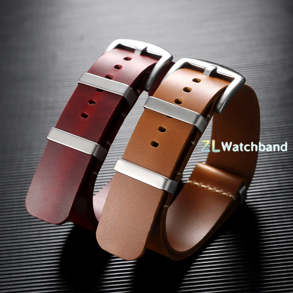 Premium Genuine Leather Watch Strap – One-Piece Adjustable Band, Replacement Accessory