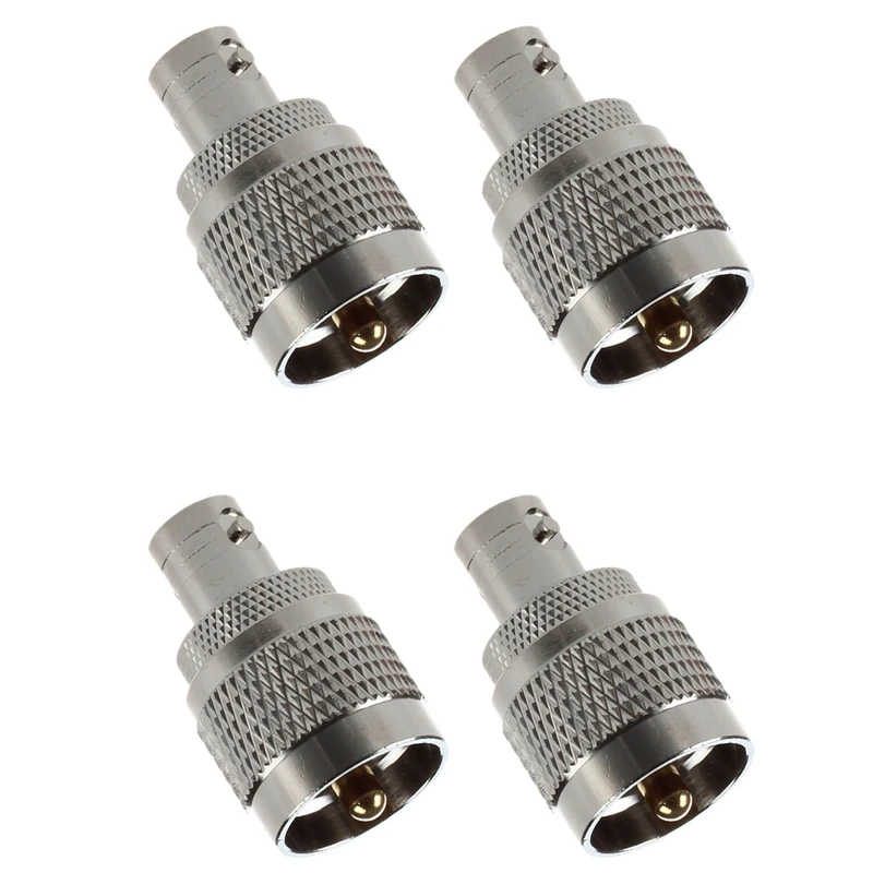 4 Stuks Rf Coax Coax Adapter Bnc Female Naar Uhf Male PL259