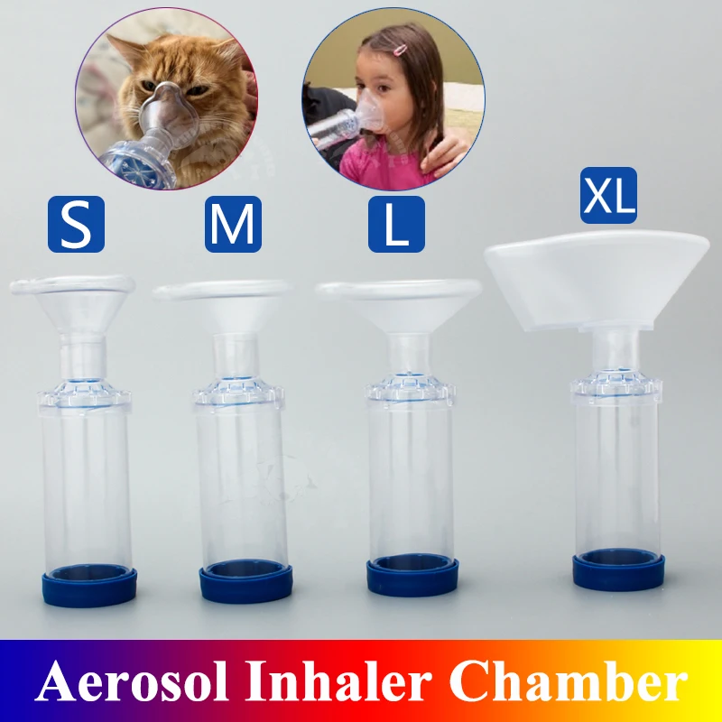Aerosol Inhaler Spacer Chamber for Dog Cat Animals and Human Adult Child Veterinary Tool