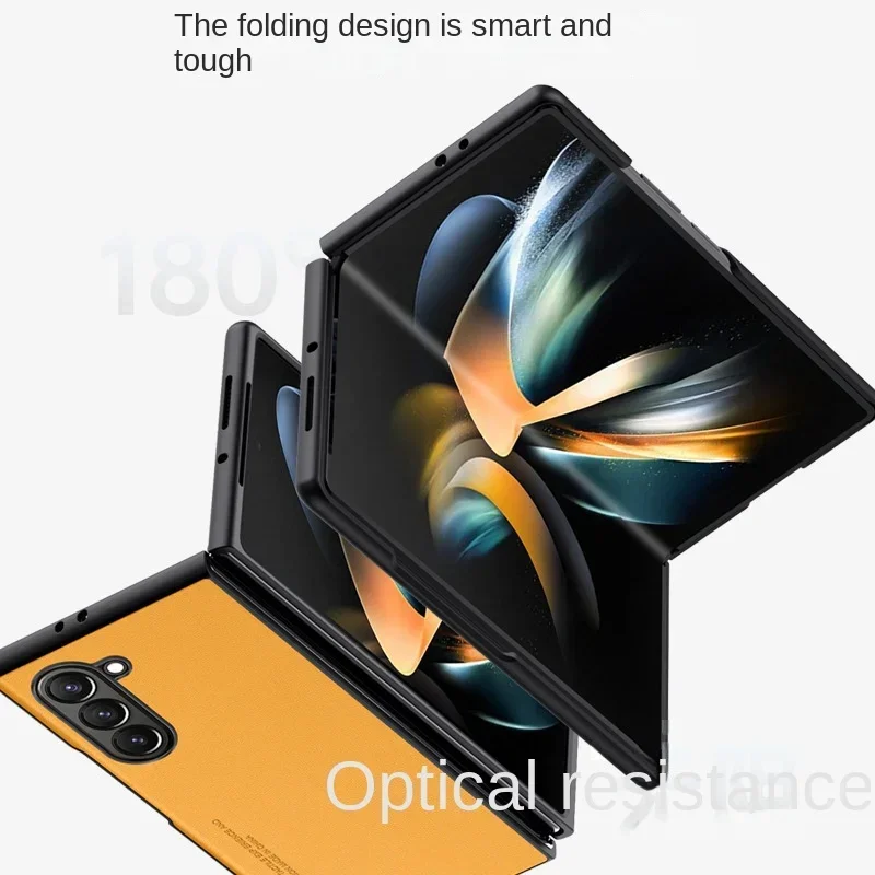 Deluxe Leather Foldable Phone Case with Hard Protective Shell