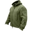 Prowow New men's outdoor warm fleece jacket for foreign trade, cold proof charge jacket, solid color hooded jacket 1