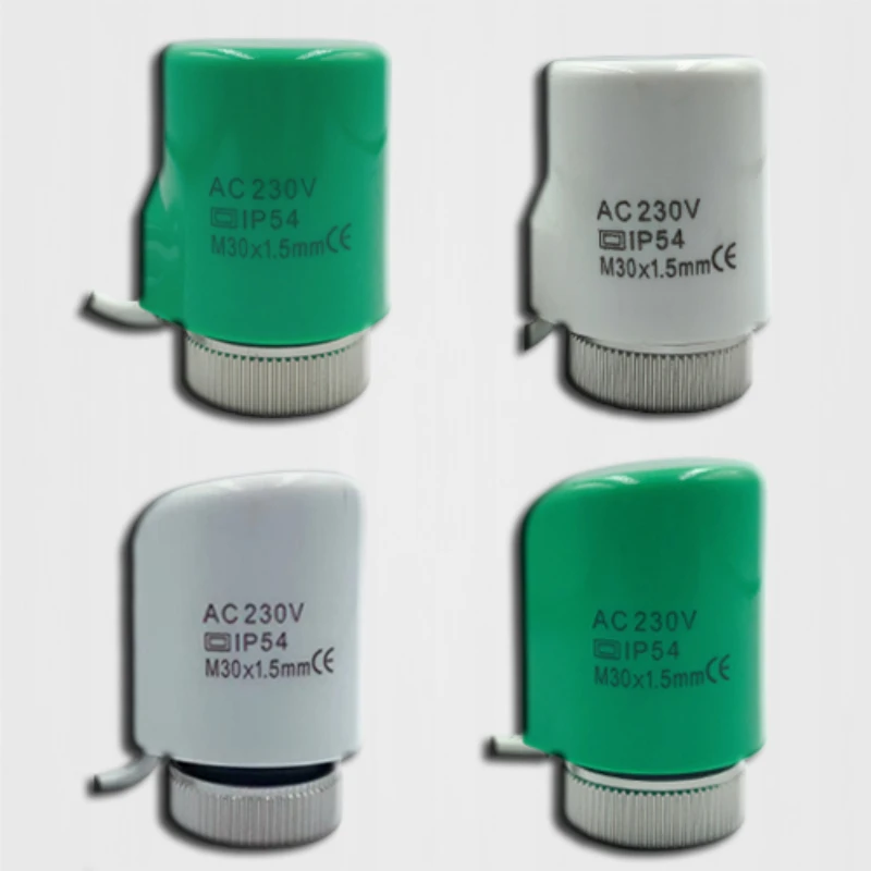 230V NO NC electric thermal actuator valve head for thermostat manifold underfloor heating