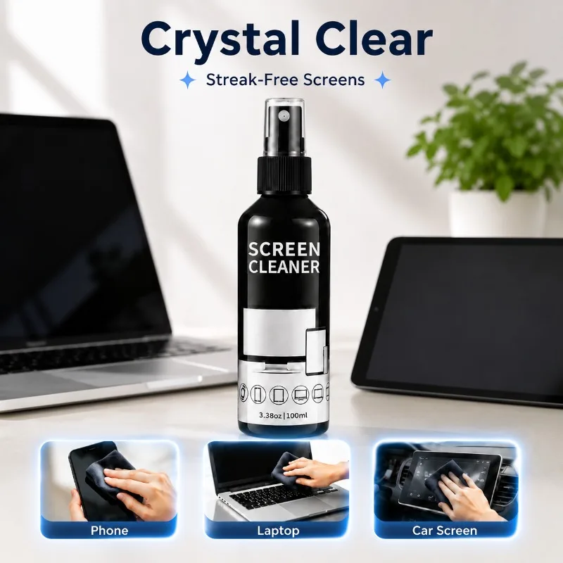 LCD Screen Cleanser Spray Fluid - 100ml Portable Touch Panel Stain Remover Solution