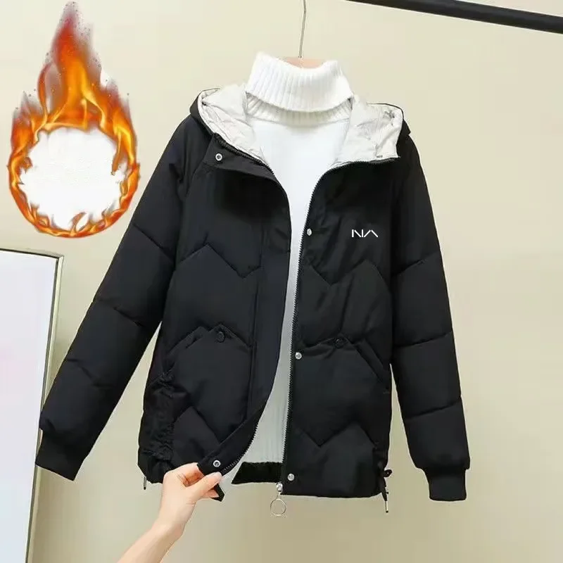 

High Quality Korean Women's Golf Clothing Hooded Jackets Ladies Down Cotton Winter Thicken Warm Windbreaker Fashion Golf Coats