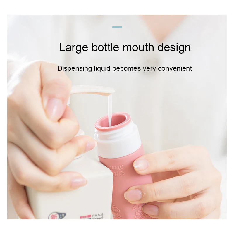 휴대용 실리콘 서브 보틀링 여행 로션 보틀, 홈 스토리지 화장품 로션 샤워 젤 빈 병