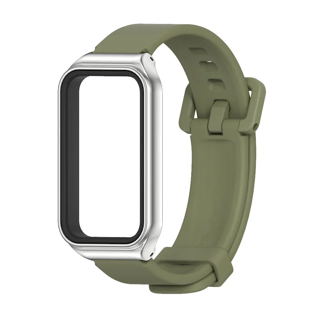 Silicone Waterproof Replacement Strap for Amazfit Band 7 - Soft and Comfortable Watch Bracelet