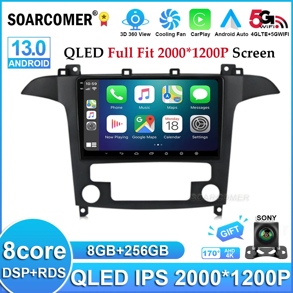

Android 13 4G For Ford S Max S-MAX 2007 - 2015 Car Radio Multimedia Video Player Navigation GPS Stereo Auto Wireless Carplay DSP