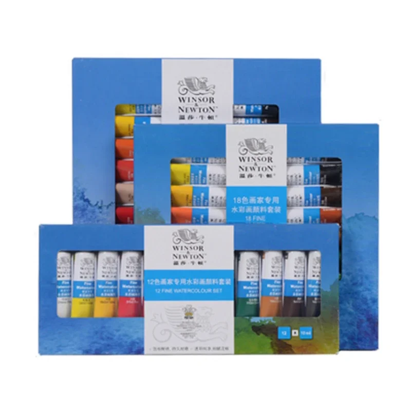 WINSOR&NEWTON Professional Watercolor Paint/Pigment Fine Smooth High Quality 12/18/24/36 Colors 10ML For Artist Student