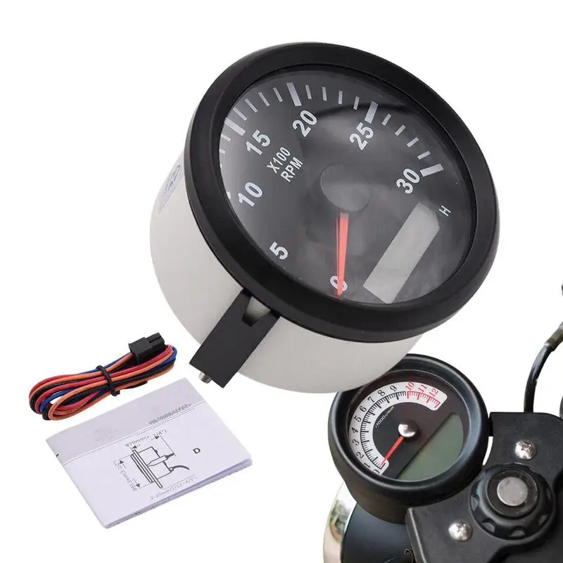 

Marine Tachometer Waterproof 0-3000 RPM 85mm Marine Tachometer Marine Boat Yacht Car Tachometer RPM Gauge For Car Marine Yacht