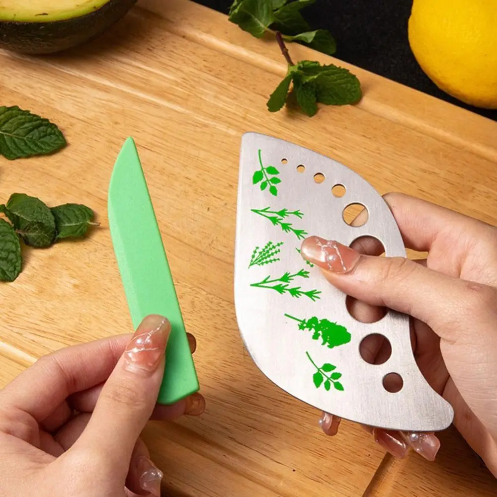 Multifunctional 9 Holes Herb Stripper Herb Vegetable Tool Cooking Kitchen Tools Cutter Stainless steel