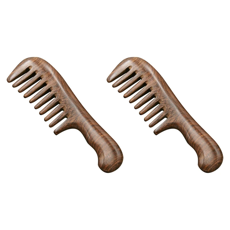 

2 шт., деревянная расческа для массажа волос