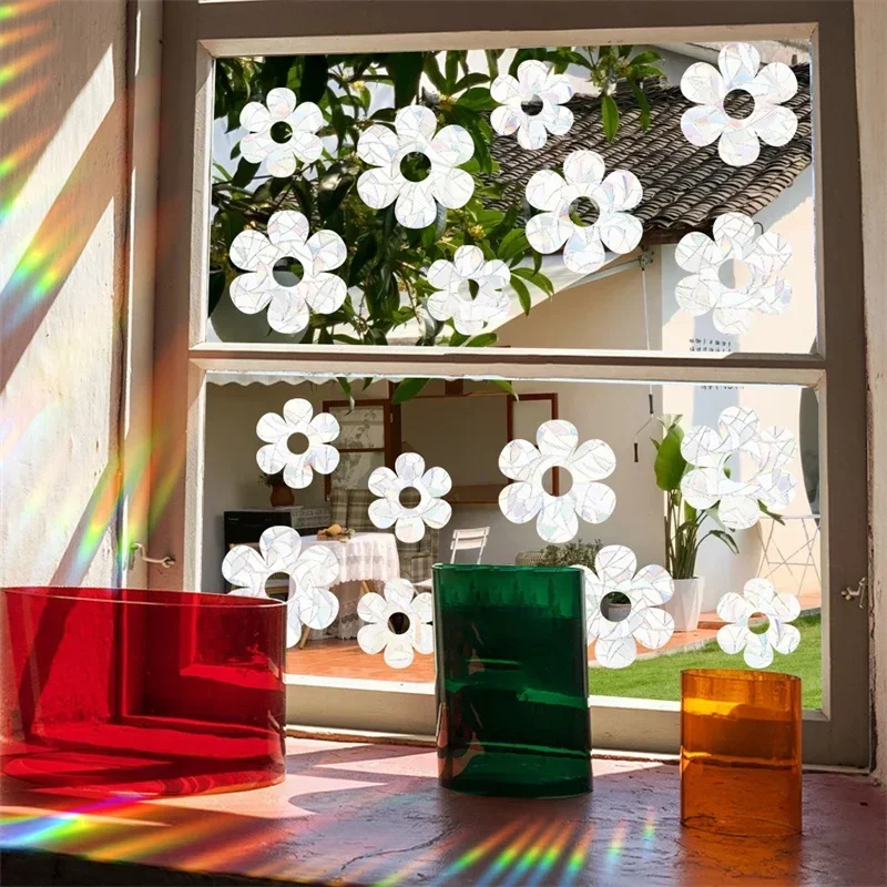 Sun Catcher Window Stickers Cloud Animals Butterfly Flower Pattern Electrostatic Rainbow Prisms Sunlight Decals